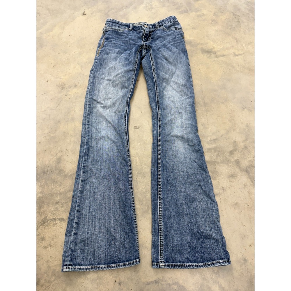 BKE Fulton Jeans Womens 27L Medium Wash Denim Bootcut Comfort Classic Streetwear